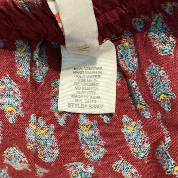 RAGA Tassel Trim Mini Skirt Size S Red Multicolor - Picture 5 of 5